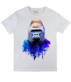 Прикольные футболки: Горилла Акварель